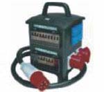 Portable hard rubber distribution unit